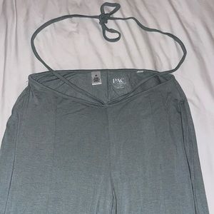 Green Flare Leggings/ Pants